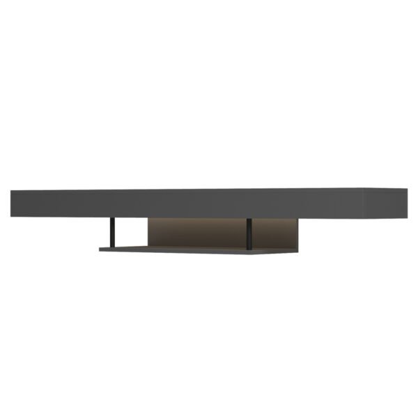 ΕΠΙΠΛΟ ΤΗΛΕΟΡΑΣΗΣ ΤΟΙΧΟΥ ME LED SAVOR HM18381.05 ΜΕΛΑΜΙΝΗ ΣΕ ΓΚΡΙ 150x29,5x22Υεκ - Image 5