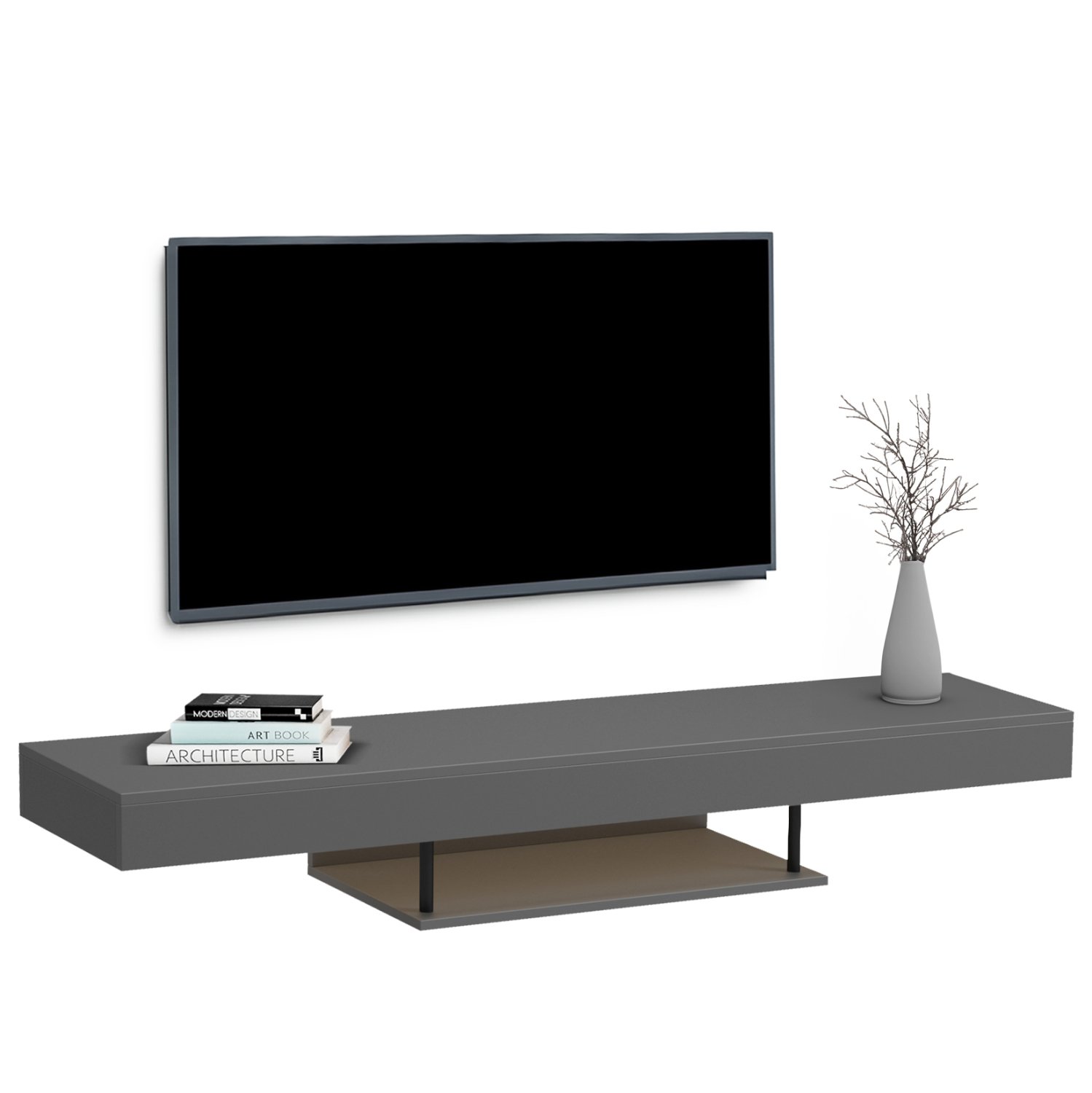ΕΠΙΠΛΟ ΤΗΛΕΟΡΑΣΗΣ ΤΟΙΧΟΥ ME LED SAVOR HM18381.05 ΜΕΛΑΜΙΝΗ ΣΕ ΓΚΡΙ 150x29 ΕΠΙΠΛΟ ΤΗΛΕΟΡΑΣΗΣ ΤΟΙΧΟΥ ME LED SAVOR HM18381.05 ΜΕΛΑΜΙΝΗ ΣΕ ΓΚΡΙ 150x29