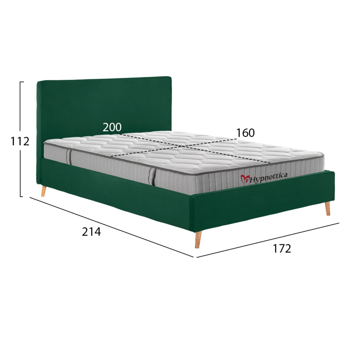ΚΡΕΒΑΤΙ ΔΙΠΛΟ ΜΕ ΣΤΡΩΜΑ INDRA HM10769.04 ΒΕΛΟΥΔΟ ΚΥΠΑΡΙΣΣΙ--ΓΙΑ ΣΤΡΩΜΑ 160x200εκ - Image 3