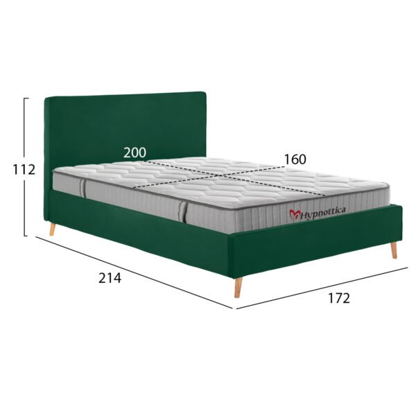 ΚΡΕΒΑΤΙ ΔΙΠΛΟ ΜΕ ΣΤΡΩΜΑ INDRA HM10769.04 ΒΕΛΟΥΔΟ ΚΥΠΑΡΙΣΣΙ--ΓΙΑ ΣΤΡΩΜΑ 160x200εκ - Image 3