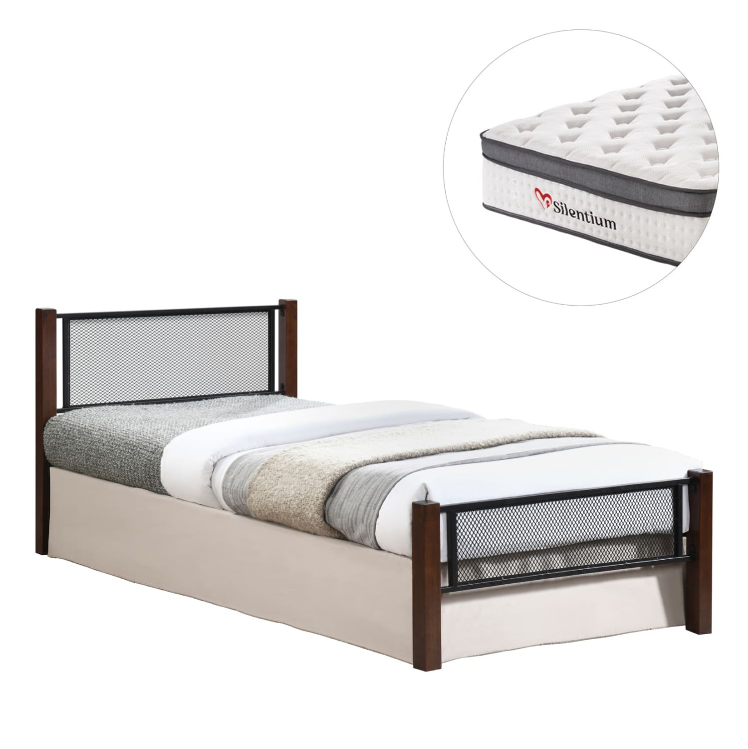 ΚΡΕΒΑΤΙ ΜΕ ΣΤΡΩΜΑ RAYVEN HM10801 ΜΕΤΑΛΛΟ & RUBBERWOOD ΣΕ DIRTY OAK--ΣΤΡΩΜΑ 90Χ190εκ ΚΡΕΒΑΤΙ ΜΕ ΣΤΡΩΜΑ RAYVEN HM10801 ΜΕΤΑΛΛΟ & RUBBERWOOD ΣΕ DIRTY OAK--ΣΤΡΩΜΑ 90Χ190εκ