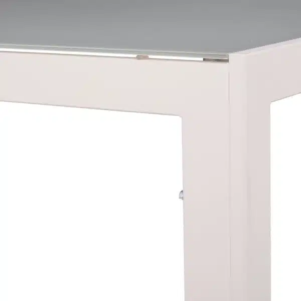 ΣΕΤ ΤΡΑΠΕΖΑΡΙΑΣ 5ΤΜΧ DUPRE HM21021 ΚΑΡΕΚΛΕΣ ΑΛΟΥΜ. & ΜΕΤΑΛ.ΤΡΑΠΕΖΙ 150x90εκ--ΛΕΥΚΟ - Image 4