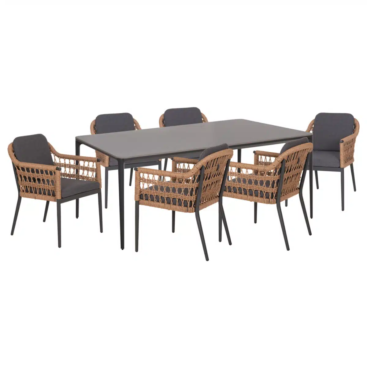 ΣΕΤ ΤΡΑΠΕΖΑΡΙΑΣ 7ΤΜΧ STAD HM10863.01 ΓΚΡΙ ΑΛΟΥΜΙΝΙΟ-SINTERED STONE TOP-OLEFIN - Image 2