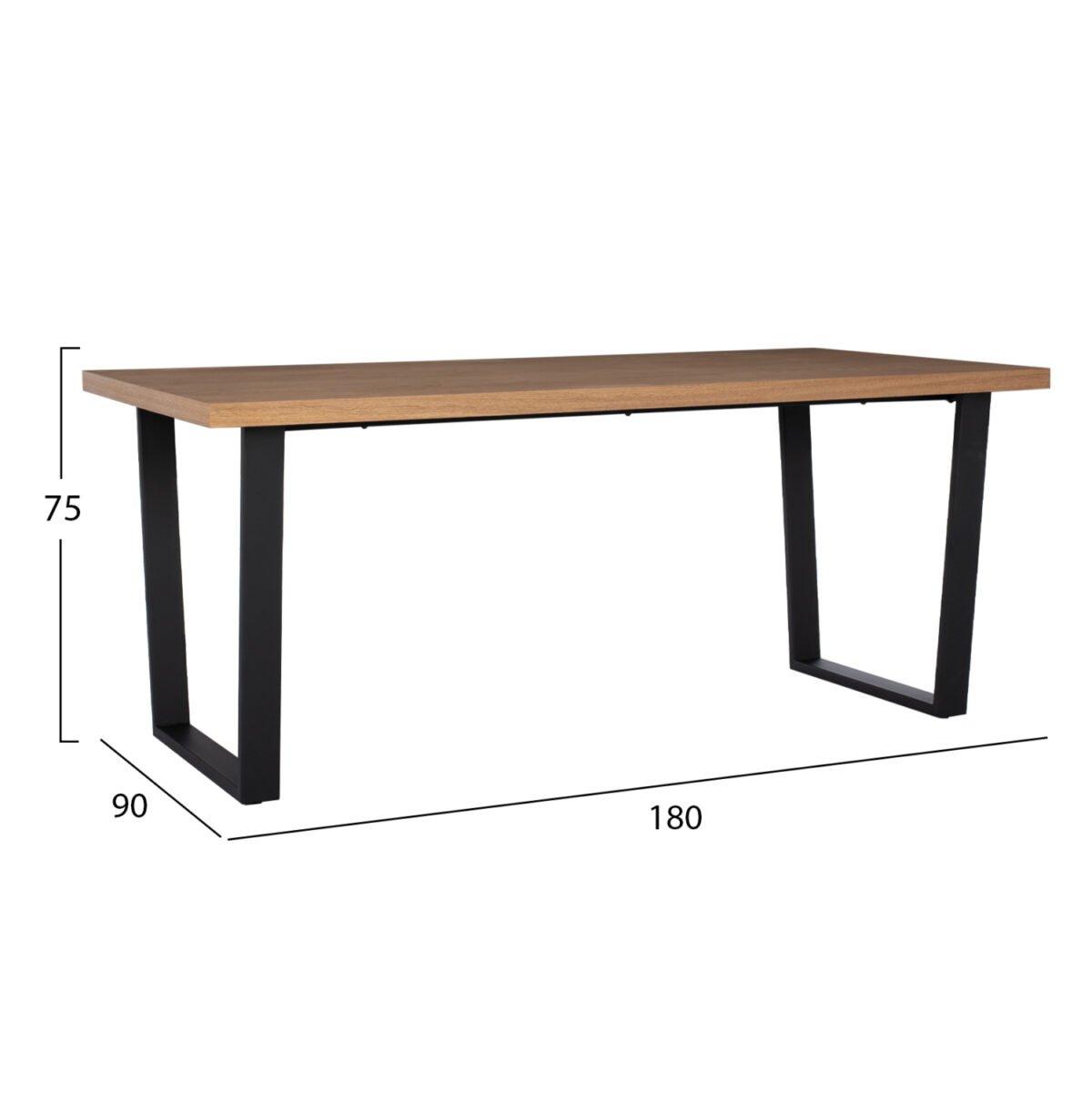 ΣΕΤ ΤΡΑΠΕΖΑΡΙΑΣ 7ΤΜΧ MANIDO HM10949.03 MDF TOP--ΥΦΑΣΜΑ TAUPE & ΜΕΤΑΛΛΟ ΜΑΥΡΟ - Image 2
