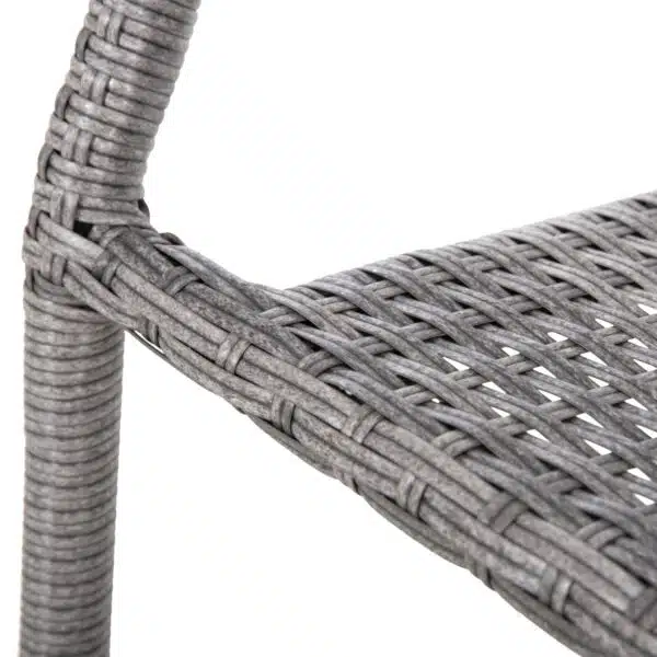 ΣΕΤ ΤΡΑΠΕΖΑΡΙΑΣ ΕΞ.ΧΩΡΟΥ 5ΤΜΧ MORNER HM21008 ΜΕΤΑΛΛΟ & WICKER ΣΕ ΓΚΡΙ - Image 6