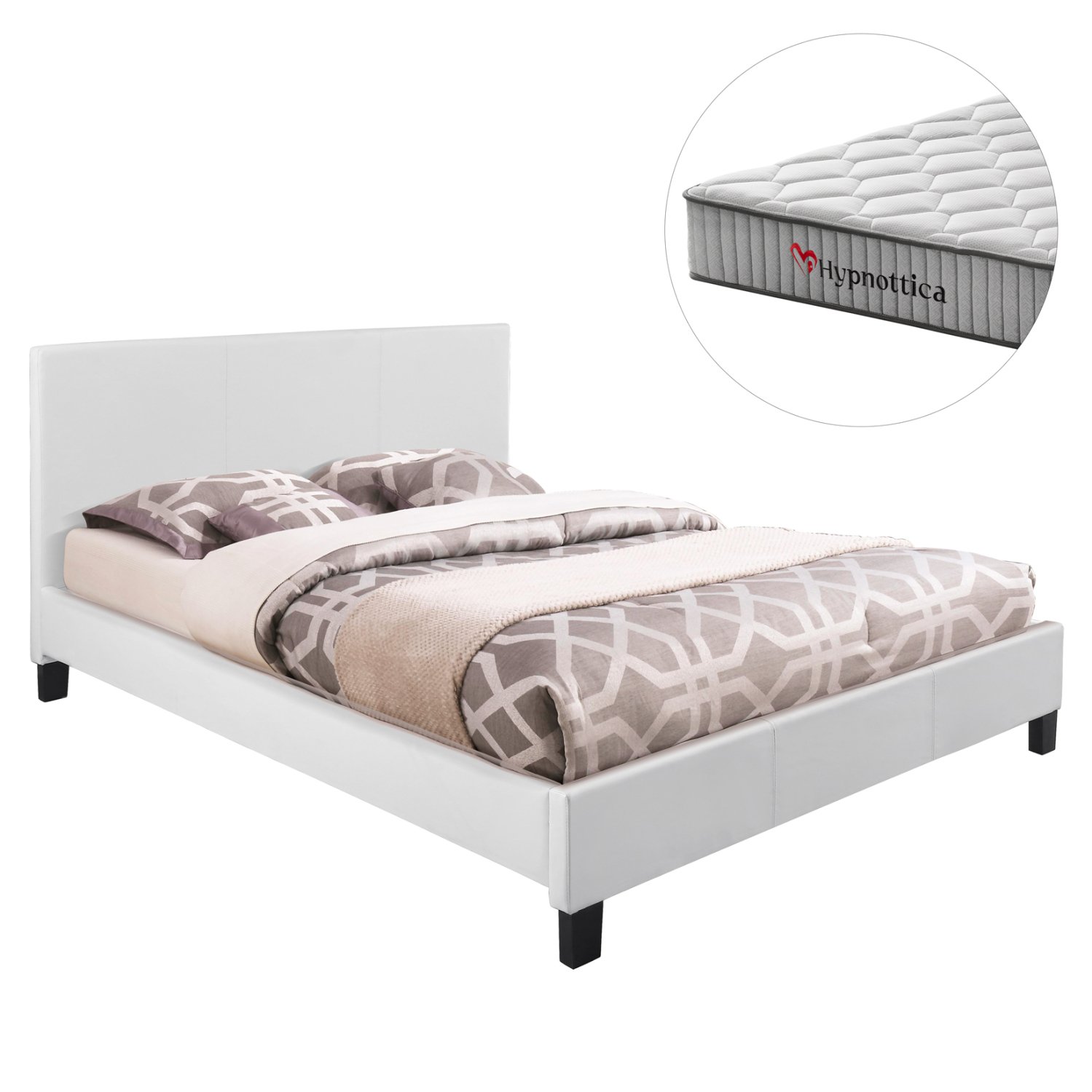 ΚΡΕΒΑΤΙ ΜΕ ΣΤΡΩΜΑ BECCA HM10760.01 ΛΕΥΚΟ PU--ΓΙΑ 150x200εκ ΚΡΕΒΑΤΙ ΜΕ ΣΤΡΩΜΑ BECCA HM10760.01 ΛΕΥΚΟ PU--ΓΙΑ 150x200εκ