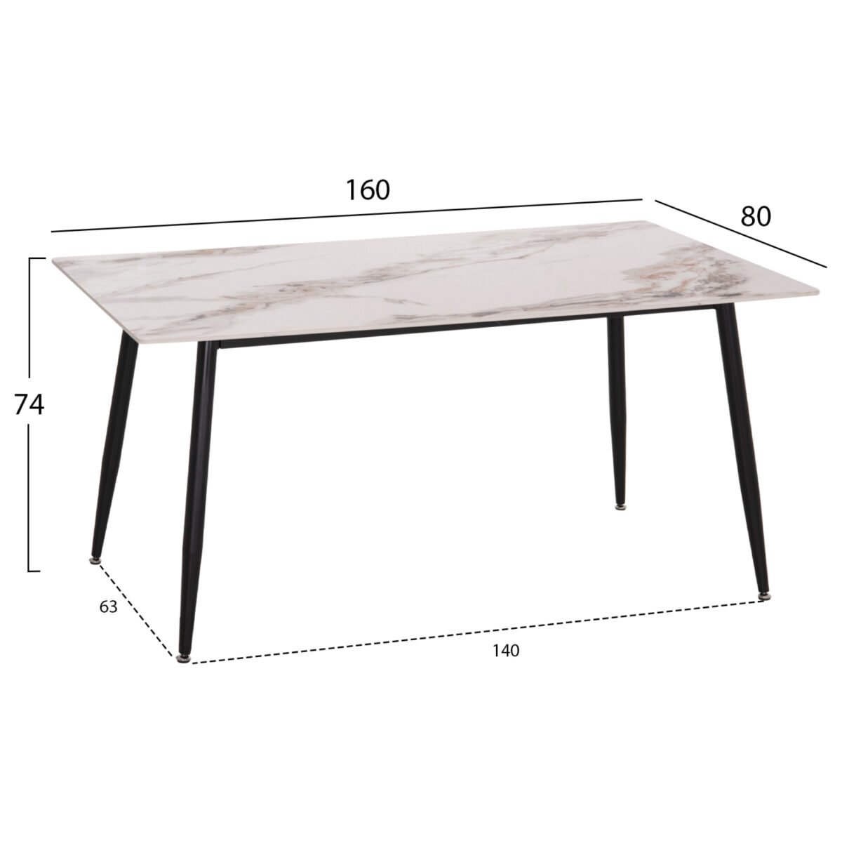 ΣΕΤ ΤΡΑΠΕΖΑΡΙΑΣ 5ΤΜΧ DRENNY HM10952.03 ΚΕΡΑΜΙΚΟ TOP--ΥΦΑΣΜΑ TAUPE & ΜΕΤΑΛ.ΠΟΔΙΑ - Image 2