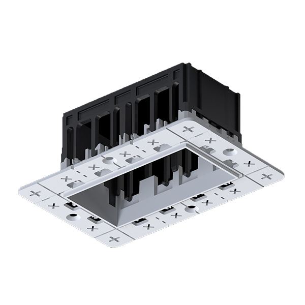 MODENA 2 MODULE RECESSED BOX WITHOUT FRAME