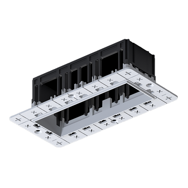 MODENA 3 MODULE RECESSED BOX WITHOUT FRAME