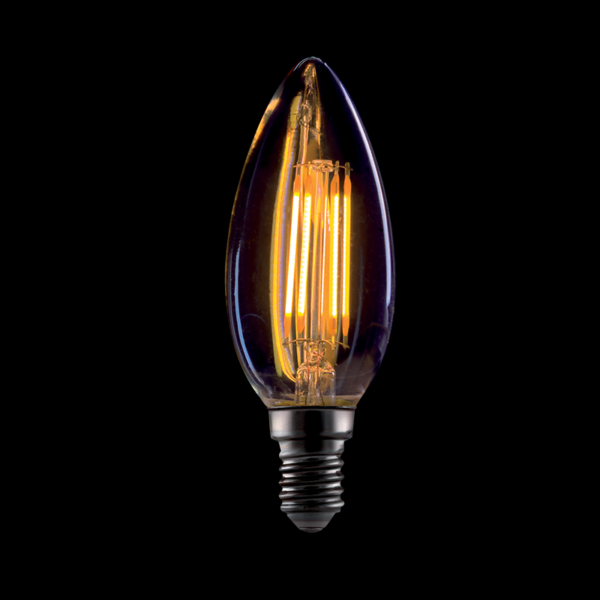 ДИМ. LED ВИНТИДЖ C37 4W E14 2800-3200K ОПУШ. СТ.