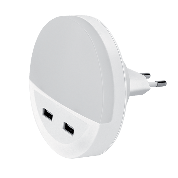 LED ΦΩΤΑΚΙ ΝΥΚΤΟΣ ΜΕ 2xUSB 0.5W 4000K
