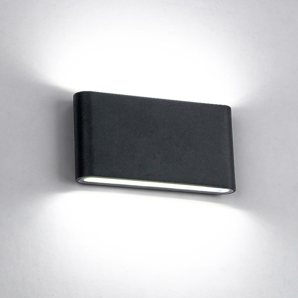 LED ΑΠΛΙΚΑ ΣΤΡΟΓΓΥΛΕΜΕΝΗ 2X6W 4000K ΜΑΥΡΗ