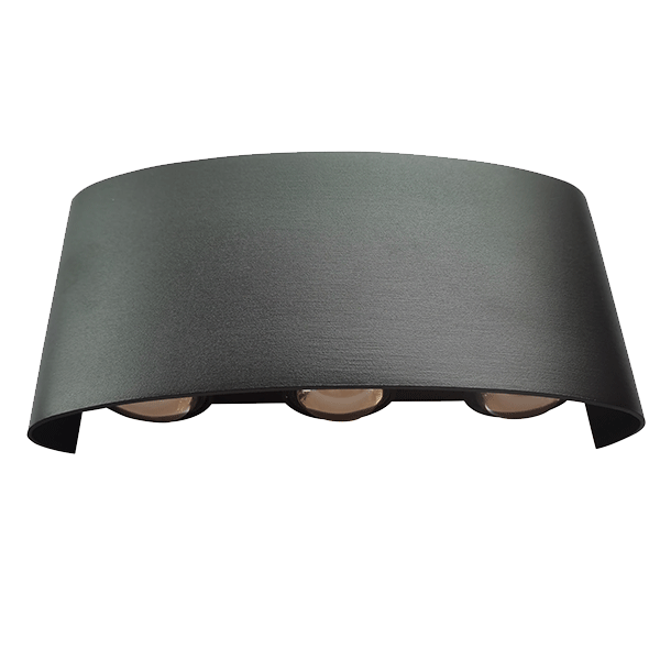 LED WALL LAMP 6X1W 4000K IP54 BLACK