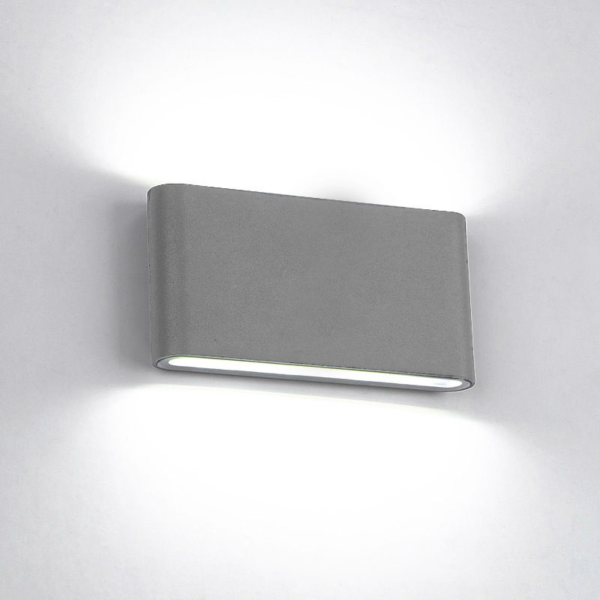 LED ΑΠΛΙΚΑ ΣΤΡΟΓΓΥΛΕΜΕΝΗ 2X6W 4000K ΓΚΡΙ