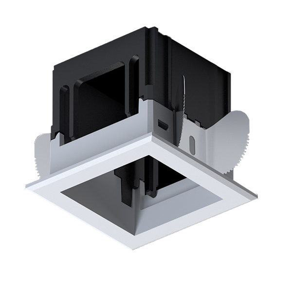 MODENA 1 MODULE RECESSED BOX WITH FRAME WHITE