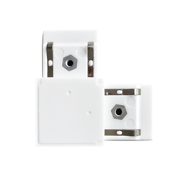 EL-LC 1 COLOUR SERIES L-CONNECTOR FOR RAIL WHITE