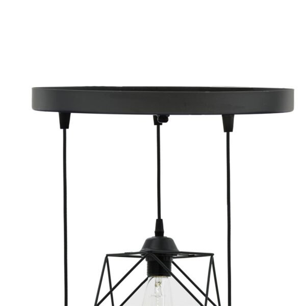 Φωτιστικό οροφής τρίφωτο Karin pakoworld E27 μαύρο 30x30x90εκ - Image 3