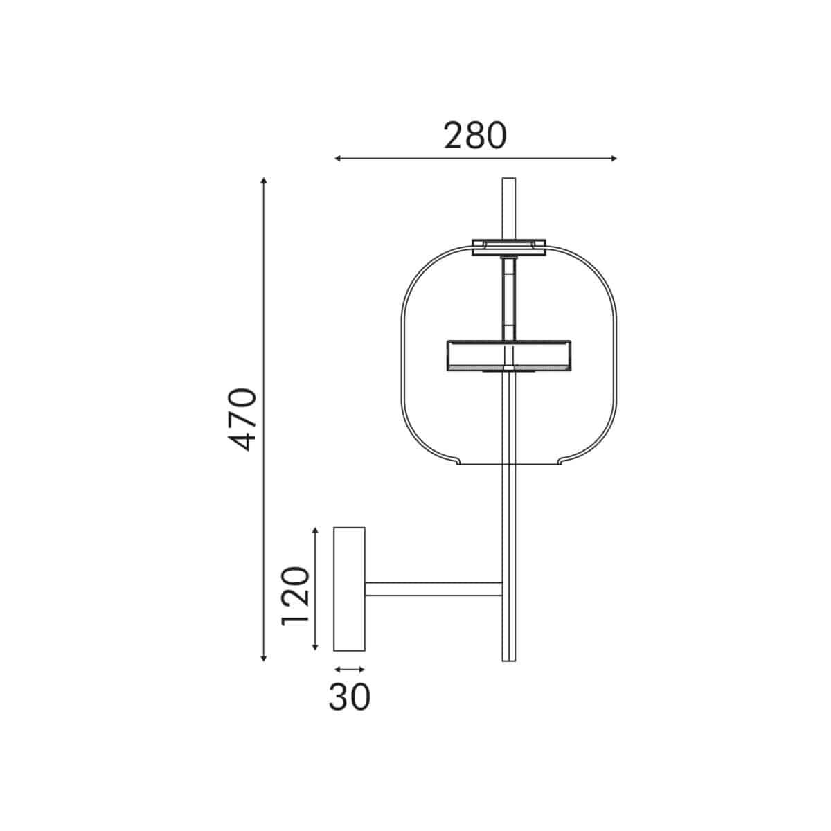 ΦΩΤΙΣΤΙΚΟ ΤΟΙΧΟΥ ACA HM17760 ΟΡΕΙΧΑΛΚΟΣ ΦΙΜΕ LED 7W 3000K IP20 L28XW22XH48CM - Image 3