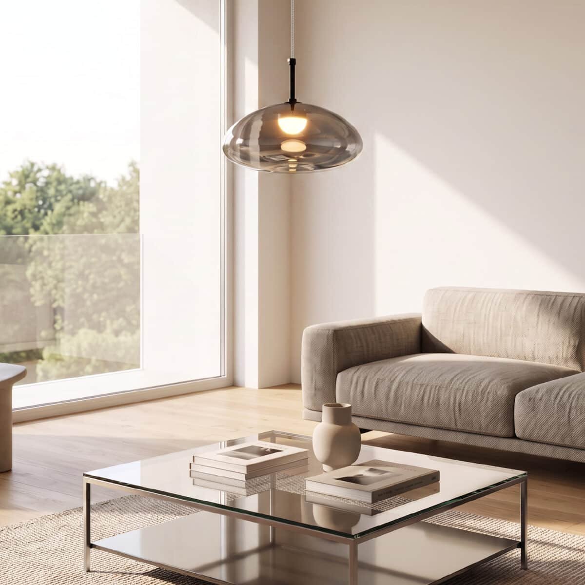 ΚΡΕΜΑΣΤΟ ΦΩΤΙΣΤΙΚΟ ACA HM2357C ΜΑΥΡΟ ΦΙΜΕ LED 5W 3000K IP20 D30XH120CM - Image 2