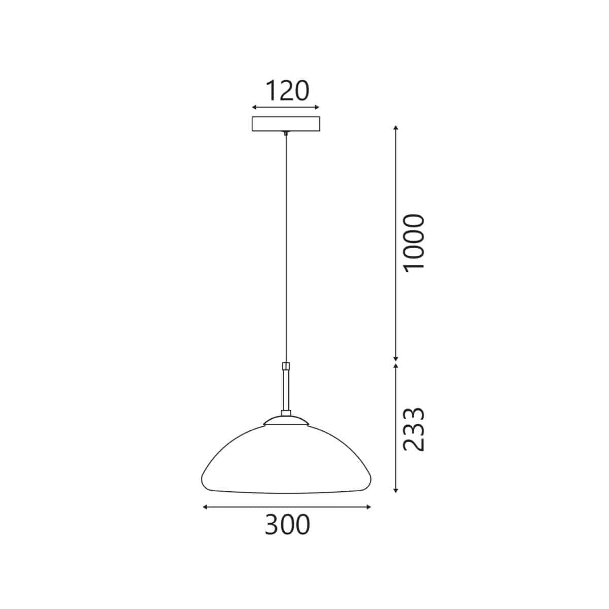 ΚΡΕΜΑΣΤΟ ΦΩΤΙΣΤΙΚΟ ACA HM2357C ΜΑΥΡΟ ΦΙΜΕ LED 5W 3000K IP20 D30XH120CM - Image 3