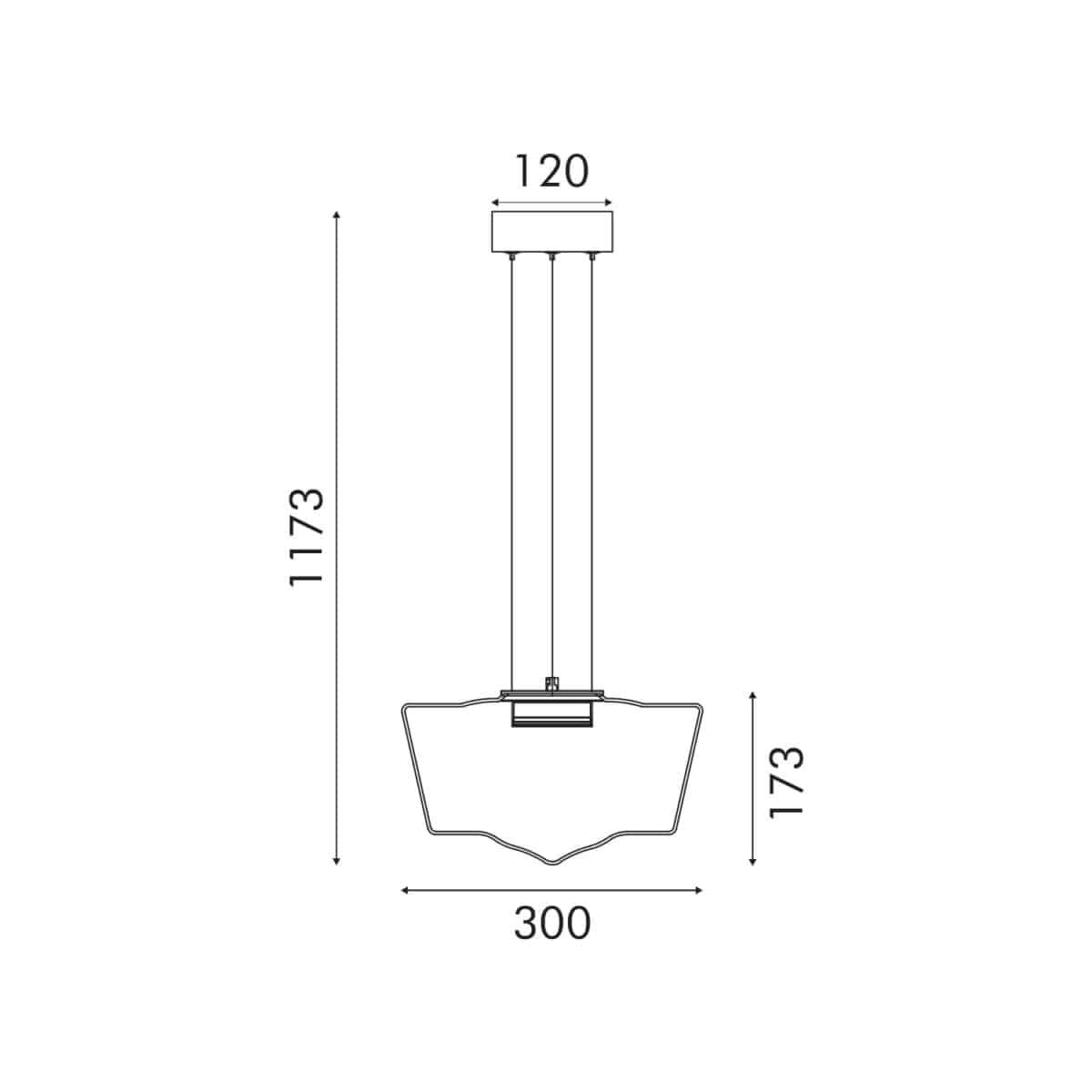 ΚΡΕΜΑΣΤΟ ΦΩΤΙΣΤΙΚΟ ACA HM2460CL ΜΑΥΡΟ ΔΙΑΦΑΝΕΣ LED 12W 3000K IP20 D30XH120CM - Image 3
