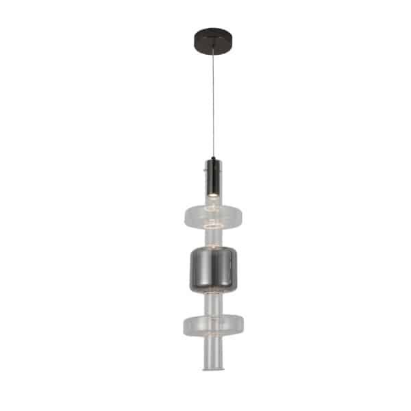 ΚΡΕΜΑΣΤΟ ΦΩΤΙΣΤΙΚΟ ACA HM250263BC ΜΑΥΡΟ ΔΙΑΦΑΝΕΣ COB 5W 3000K IP20 D20XH120CM