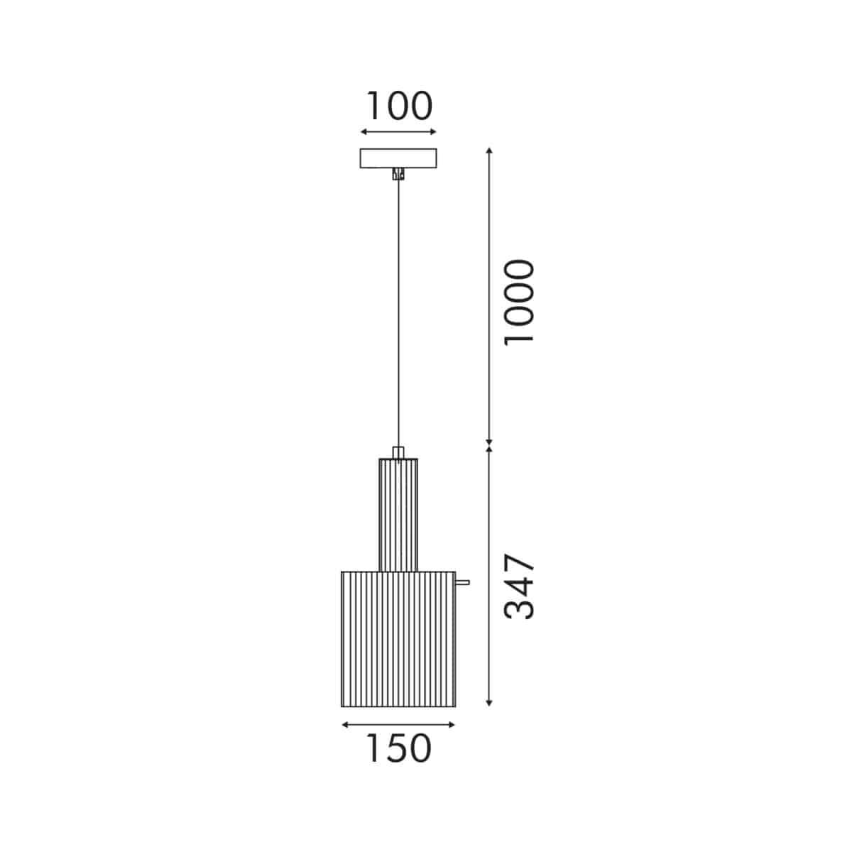 ΚΡΕΜΑΣΤΟ ΦΩΤΙΣΤΙΚΟ ACA HM2504015 ΧΡΥΣΟ ΦΙΜΕ 1XGU10X50W IP20 D15XH120CM - Image 2