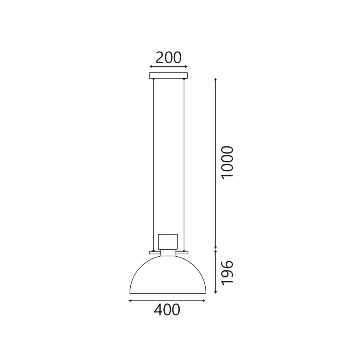 ΚΡΕΜΑΣΤΟ ΦΩΤΙΣΤΙΚΟ ACA HM250454 ΜΑΥΡΟ ΔΙΑΦΑΝΕΣ LED 10W 3000K IP20 D40XH120CM - Image 3