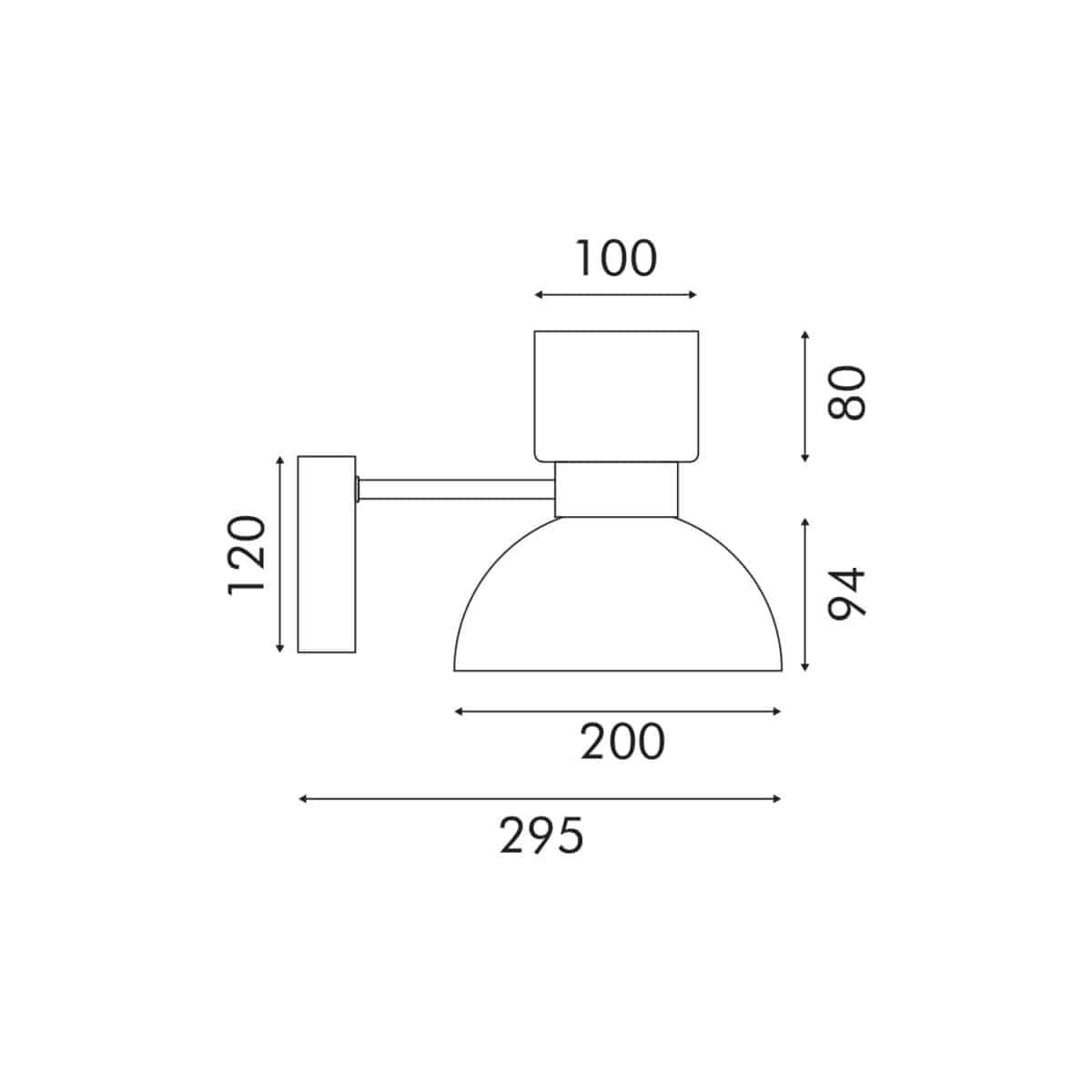ΦΩΤΙΣΤΙΚΟ ΤΟΙΧΟΥ ACA HM25045GD ΧΡΥΣΟ ΔΙΑΦΑΝΕΣ LED 10W 3000K IP20 L20XW30XH25CM - Image 2