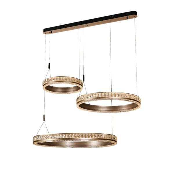 ΚΡΕΜΑΣΤΟ ΦΩΤΙΣΤΙΚΟ ACA HM25142L ΓΑΛΛΙΚΟ ΧΡΥΣΟ LED 90W 2700K-3000K-4000K IP20 L100XW80XH120CM
