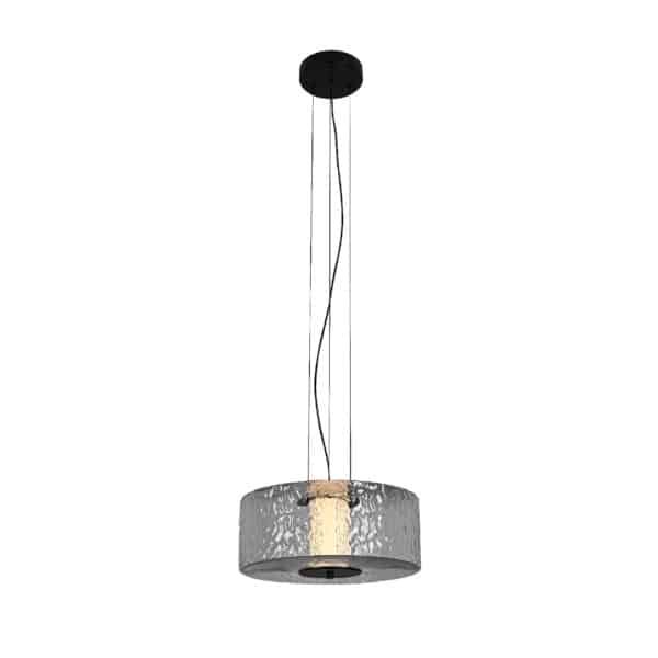 ΚΡΕΜΑΣΤΟ ΦΩΤΙΣΤΙΚΟ ACA HMD24153A ΜΑΥΡΟ ΔΙΑΦΑΝΕΣ LED 12W 3000K IP20 D36XH120CM
