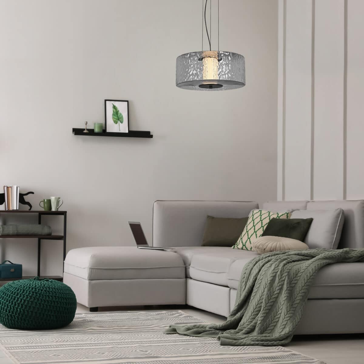 ΚΡΕΜΑΣΤΟ ΦΩΤΙΣΤΙΚΟ ACA HMD24153A ΜΑΥΡΟ ΔΙΑΦΑΝΕΣ LED 12W 3000K IP20 D36XH120CM - Image 2