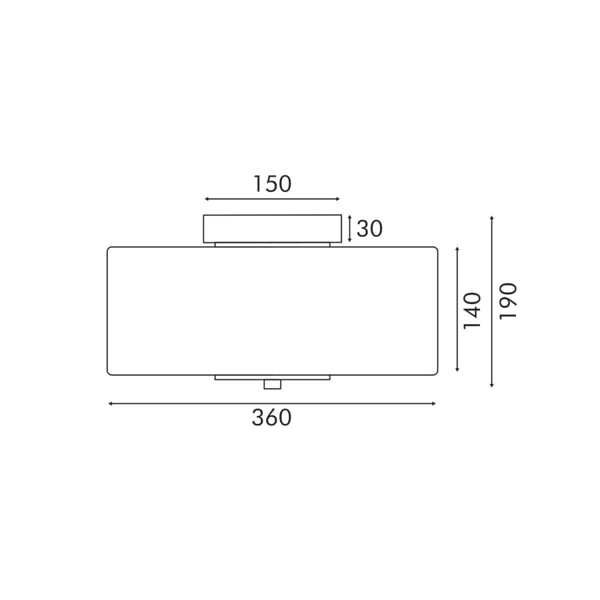 ΦΩΤΙΣΤΙΚΟ ΟΡΟΦΗΣ ACA HMX24153A ΜΑΥΡΟ ΔΙΑΦΑΝΕΣ LED 12W 3000K IP20 D36XH18CM - Image 2
