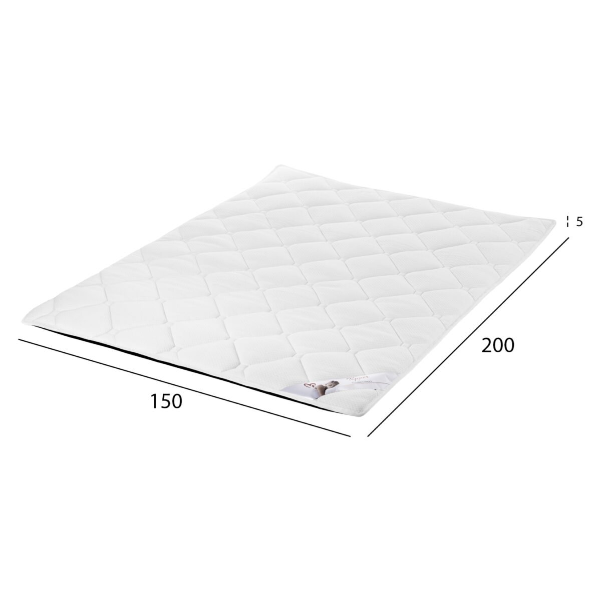 ΑΝΩΣΤΡΩΜΑ HM670.05 ΜΕ FOAM ΛΕΥΚΟ 150x200x5Y εκ. - Image 2