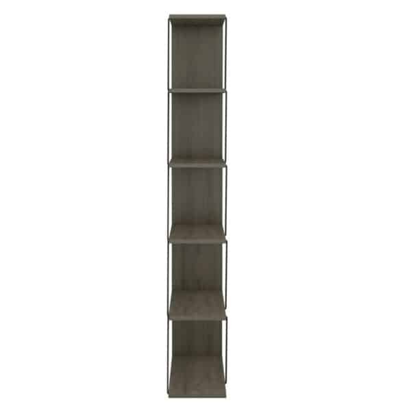 ΒΙΒΛΙΟΘΗΚΗ ΜΙΝΙ TARS HM2241.13 OLIVE GREY ME ΜΑΥΡΕΣ ΒΕΡΓΕΣ 65x22-24x146Υεκ. - Image 5