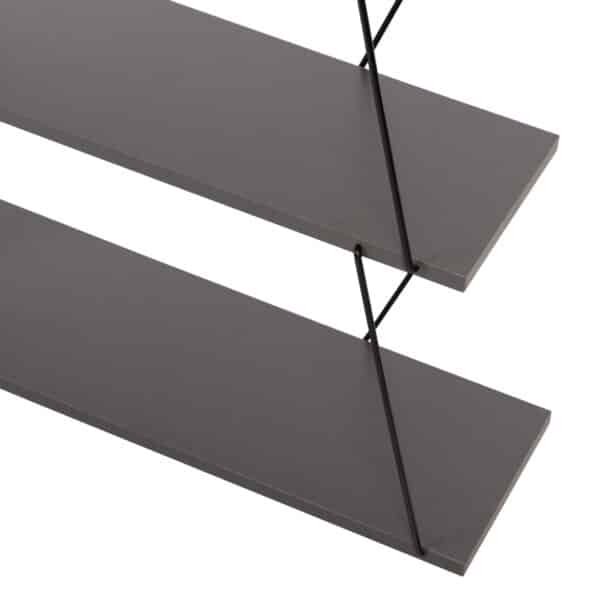 ΒΙΒΛΙΟΘΗΚΗ ΜΙΝΙ TARS HM2241.20 ΓΚΡΙ ΜΕΛΑΜΙΝΗ-ΜΑΥΡΕΣ ΜΕΤΑΛ. ΒΕΡΓΕΣ 65x22-24x146Υεκ. - Image 5