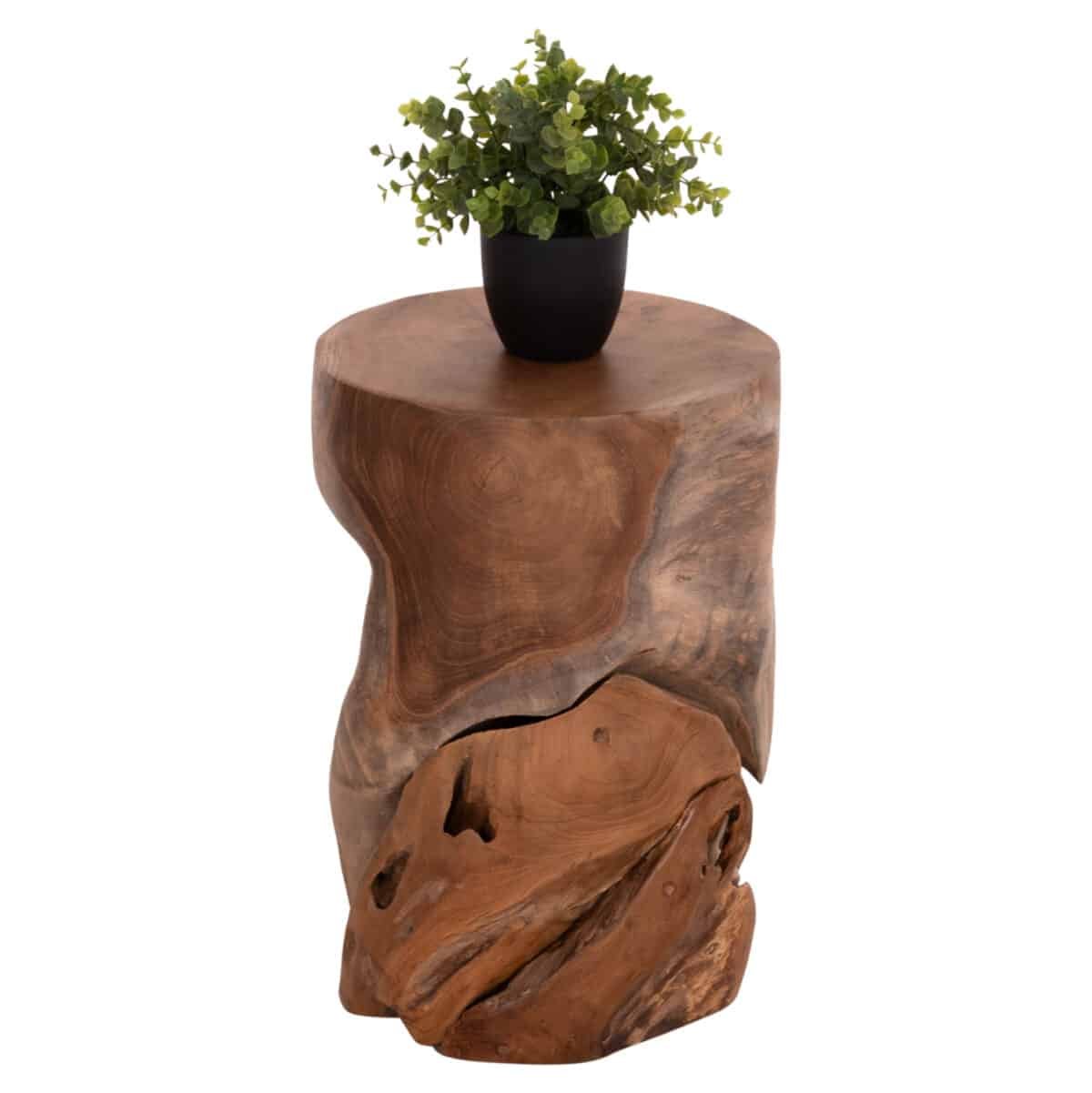 ΒΟΗΘΗΤΙΚΟ ΣΚΑΜΠΟ/ΤΡΑΠΕΖΑΚΙ STOMP HM9350.11 ΞΥΛΟ TEAK-ΦΥΣΙΚΟ Φ30x45Υεκ. - Image 3