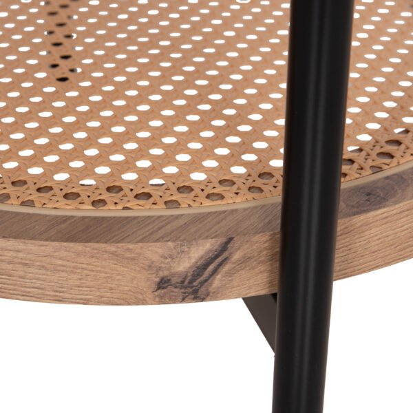 ΒΟΗΘΗΤΙΚΟ ΤΡΑΠΕΖΙ SEITZ HM18031 ΓΥΑΛΙ TOP-ΜΕΤΑΛΛΟ-RATTAN ΣΕ ΦΥΣΙΚΟ Φ50x56Υεκ. - Image 7