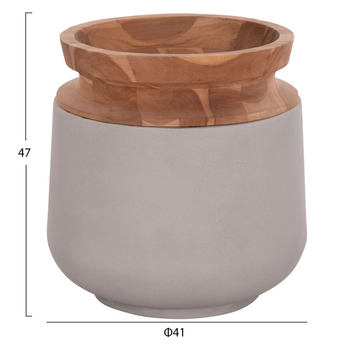 ΔΙΑΚΟΣΜΗΤΙΚΑ ΒΑΖΑ ΔΑΠΕΔΟΥ 2ΤΜΧ LINTER HM21140.03 FIBER CEMENT ΓΚΡΙ-ΞΥΛΟ ΤΕΑΚ 47Υ & 60Υεκ - Image 2