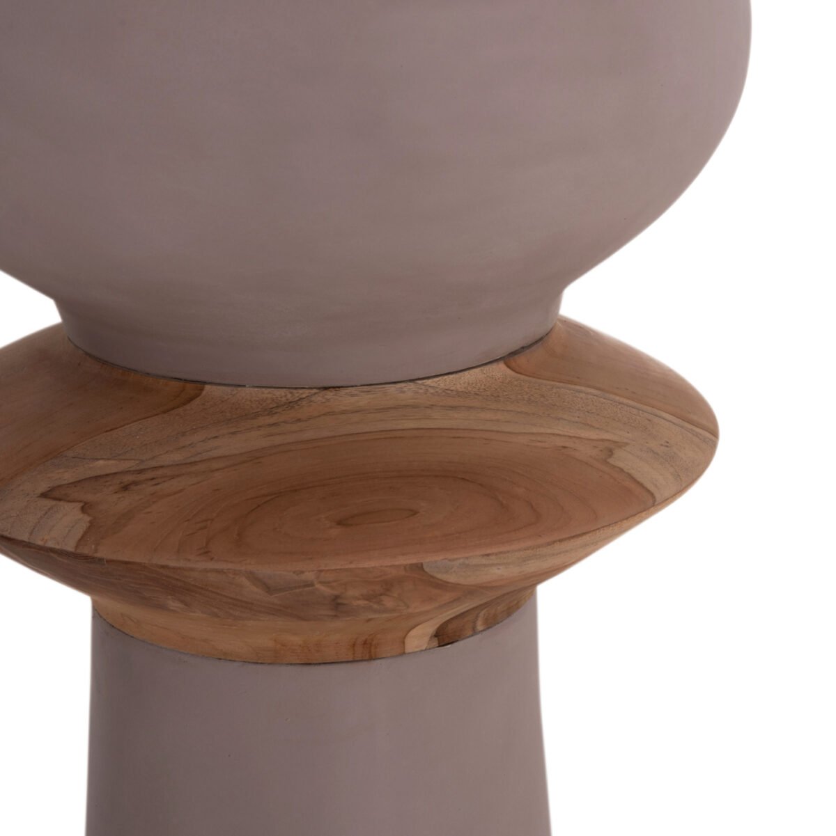 ΔΙΑΚΟΣΜΗΤΙΚΟ ΒΑΖΟ ΔΑΠΕΔΟΥ NEBULA HM4660.05L FIBER CEMENT TAUPE--ΞΥΛΟ ΤΕΑΚ Φ45x172Υεκ - Image 9