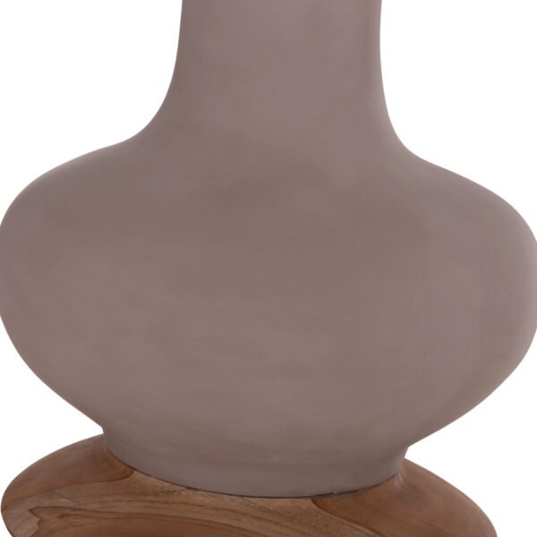ΔΙΑΚΟΣΜΗΤΙΚΟ ΒΑΖΟ ΔΑΠΕΔΟΥ NEBULA HM4660.05L FIBER CEMENT TAUPE--ΞΥΛΟ ΤΕΑΚ Φ45x172Υεκ - Image 10