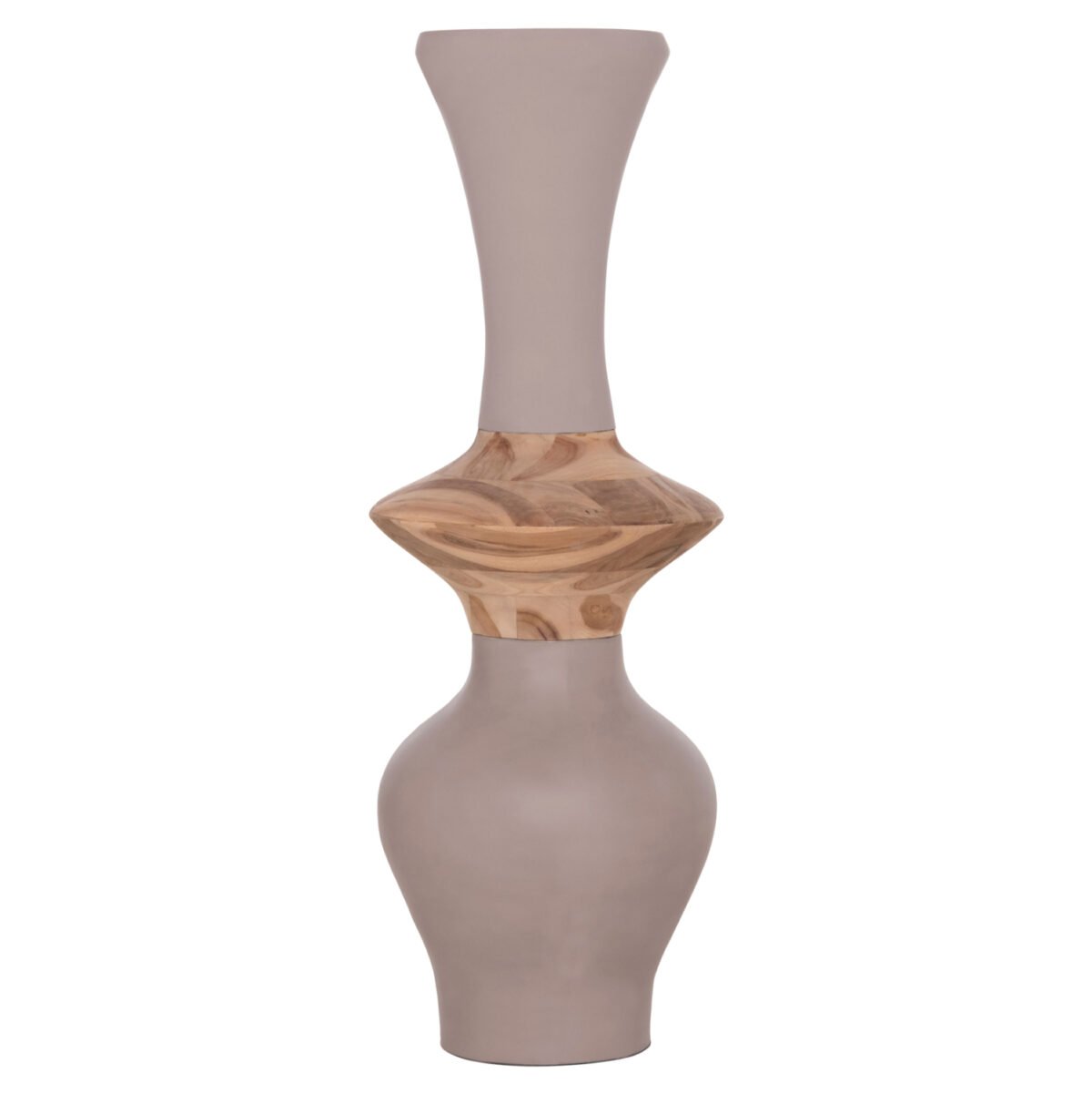 ΔΙΑΚΟΣΜΗΤΙΚΟ ΒΑΖΟ ΔΑΠΕΔΟΥ NEBULA HM4660.05S FIBER CEMENT TAUPE--ΞΥΛΟ ΤΕΑΚ Φ45x115Υεκ - Image 3