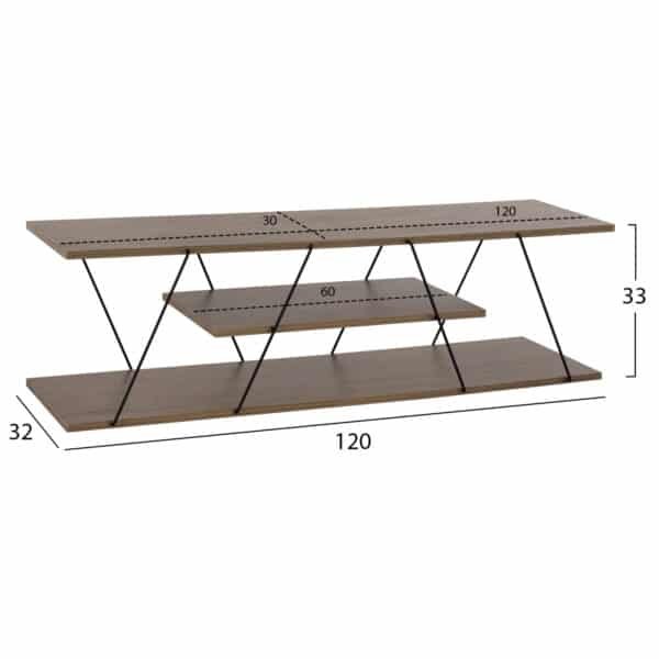 ΕΠΙΠΛΟ ΤΗΛΕΟΡΑΣΗΣ HM8922.13 TARS ΜΕΛΑΜΙΝΗ OLIVE GREY 120x32x33Yεκ. - Image 2