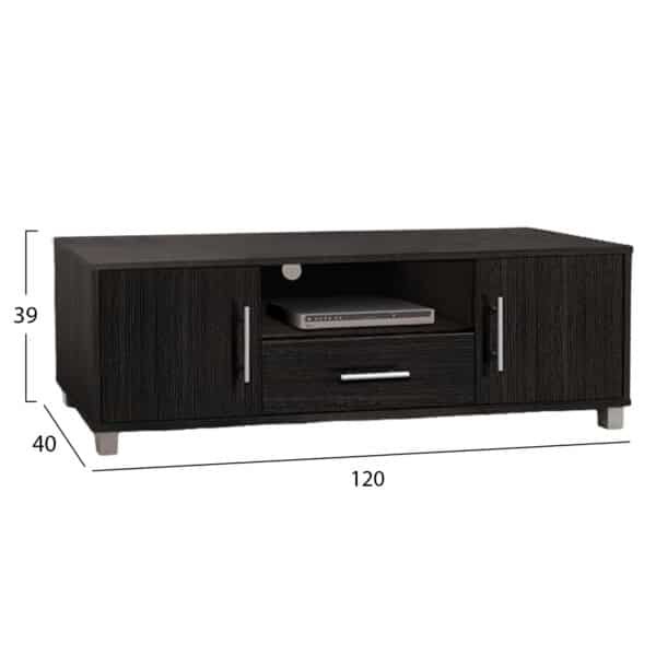 ΕΠΙΠΛΟ ΤΗΛΕΟΡΑΣΗΣ MACIE ΜΕΛΑΜΙΝΗΣ HM2203.01 ZEBRANO 120x40x39Y εκ. - Image 3