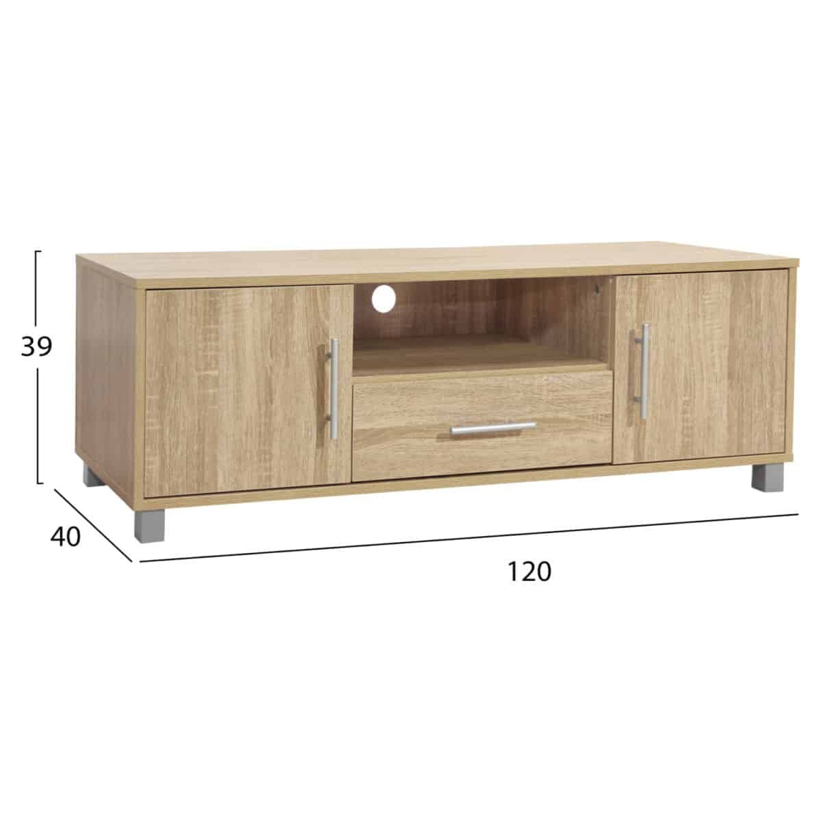 ΕΠΙΠΛΟ ΤΗΛΕΟΡΑΣΗΣ ΜΕΛΑΜΙΝΗΣ MACIE HM2203.02 SONAMA 120x40x39Υ εκ. - Image 2