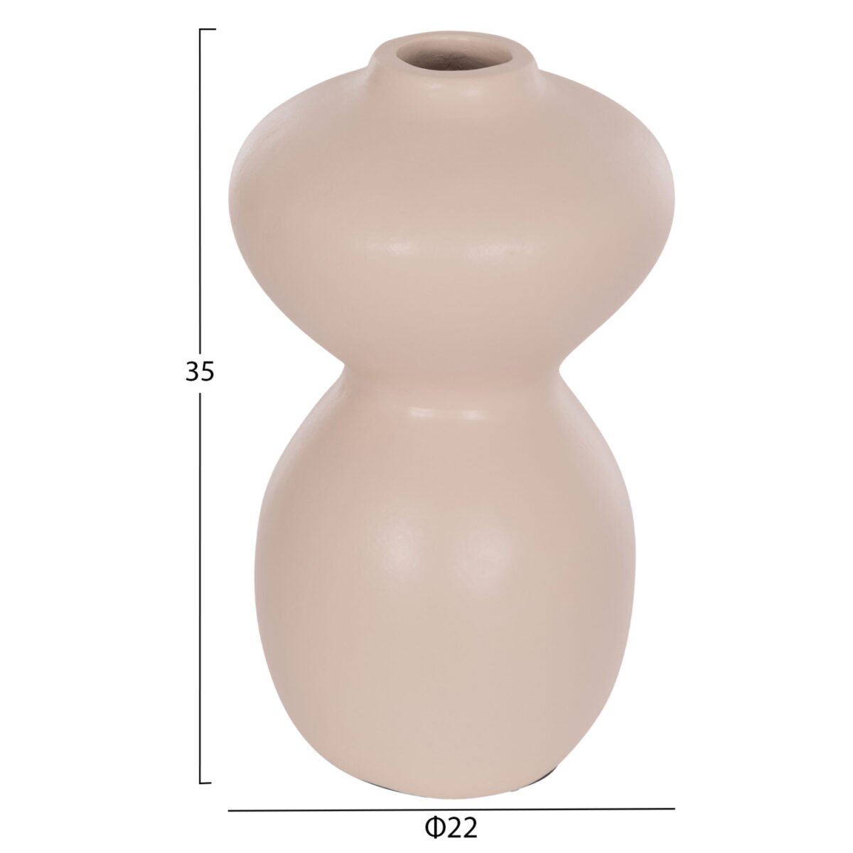 ΕΠΙΤΡΑΠΕΖΙΟ ΔΙΑΚΟΣΜΗΤΙΚΟ ΒΑΖΟ NELLY HM4669.02 ΤΕΡΑΚΟΤΑ ΣΕ ΚΡΕΜ--Φ22x35Υεκ. - Image 2
