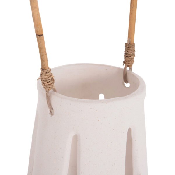 ΕΠΙΤΡΑΠΕΖΙΟ ΦΑΝΑΡΙ ERANTYL HM4696.02L ΛΕΥΚΟ FIBER CEMENT & ΧΕΡΟΥΛΙ RATTAN Φ17x27Yεκ. - Image 7