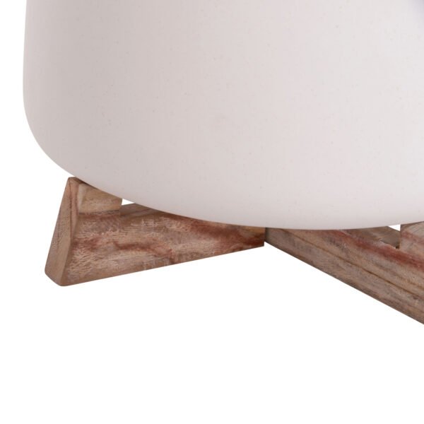 ΓΛΑΣΤΡΑ ΕΣ.ΧΩΡΟΥ FRELLO HM4674.02L ΛΕΥΚΟ FIBER CEMENT--TEAK ΒΑΣΗ 29x29x23,5Υεκ. - Image 6