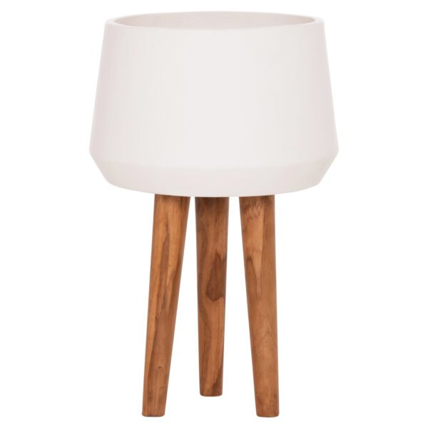 ΓΛΑΣΤΡΑ ΕΣΩΤ.ΧΩΡΟΥ QUAN HM4680.02L FIBER CEMENT ΛΕΥΚΟ--ΒΑΣΗ TEAK Φ38x62Υεκ - Image 3