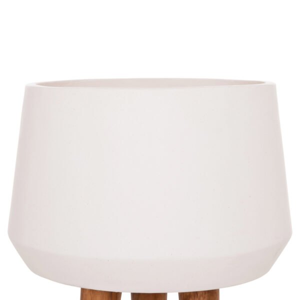 ΓΛΑΣΤΡΑ ΕΣΩΤ.ΧΩΡΟΥ QUAN HM4680.02L FIBER CEMENT ΛΕΥΚΟ--ΒΑΣΗ TEAK Φ38x62Υεκ - Image 4